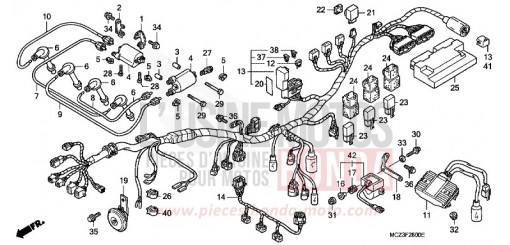 FAISCEAU DES FILS CB900F2 de 2002